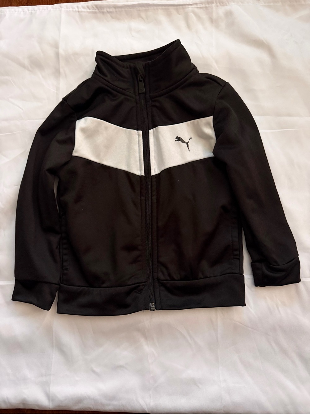 Puma Kids Black and White Jogger Set